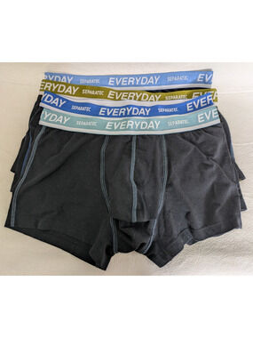 Separatec Men's 4 Pk Dual Pouch Underwear Large Black Cotton Briefs